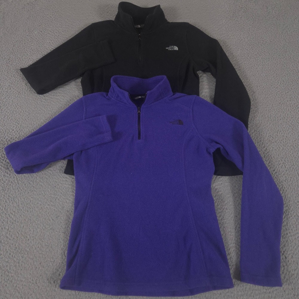 LOT OF 2 The North Face Pullover Womens XS Multi TKA Glacier 1/4 Zip Fleece